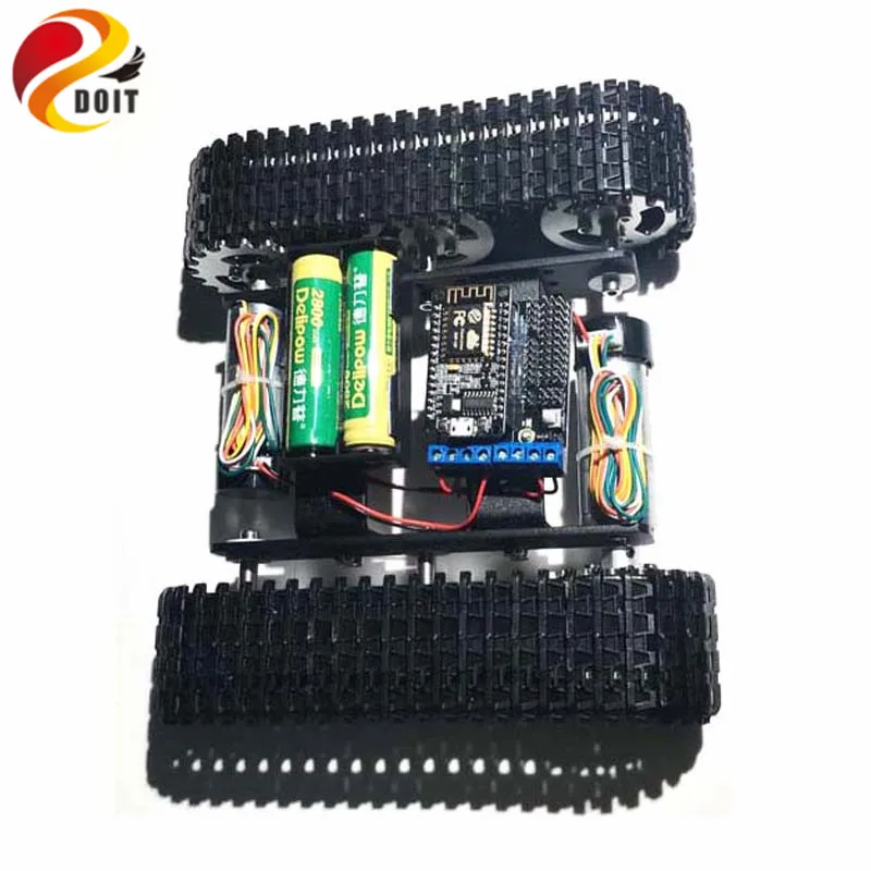 DOIT Mini T100 Crawler Robot Tank Car Chassis with Nodemcu Wireless WiFi Controller Kit Tracked Robot Competition DIY RC Toy kit