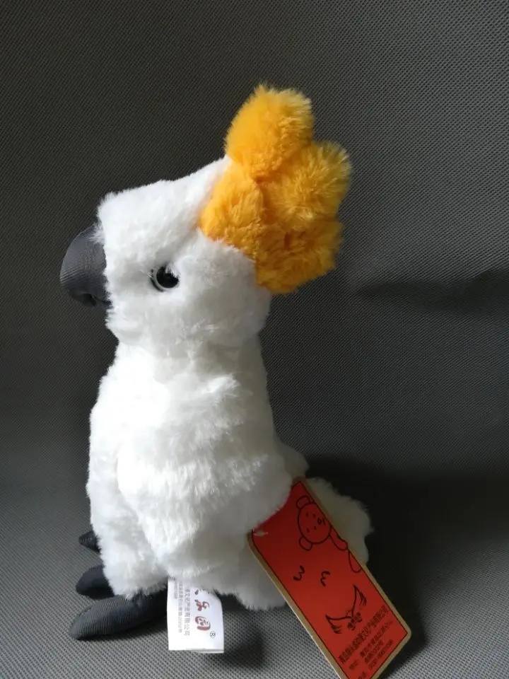 lovely white parrot plush toy about 26cm cockatoo parrot bird soft doll birthday gift h0702