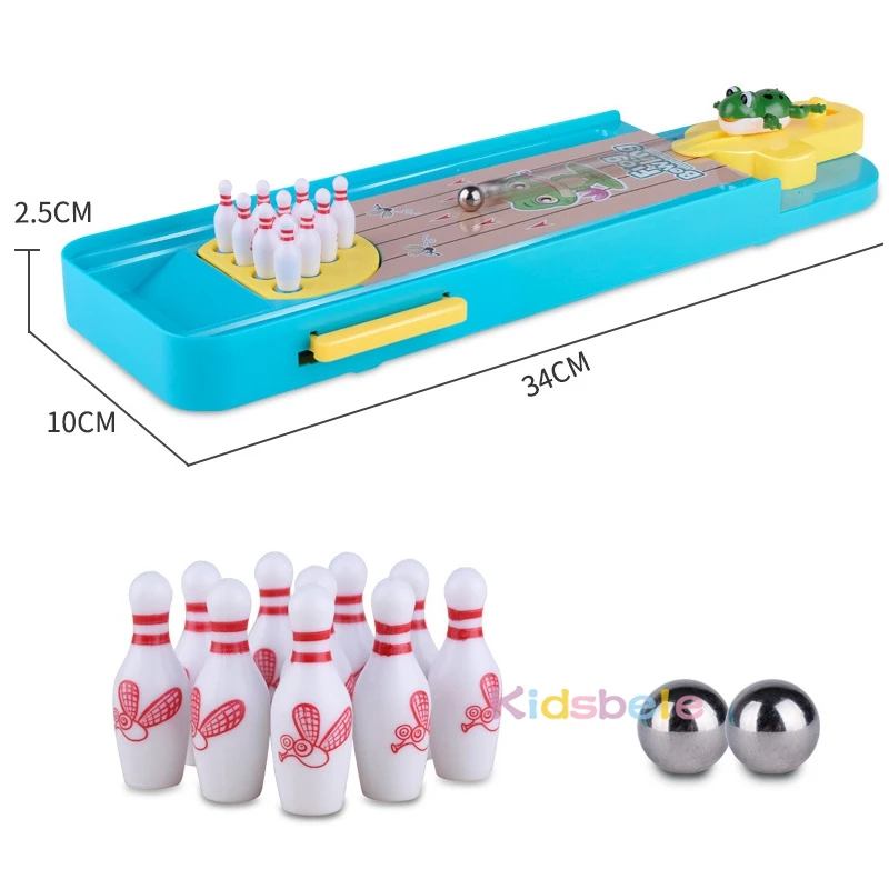 Desktop Bowling Game Toys For Children Indoor Parent-Child Interactive Table Sports Birthday Gift For Kids Playing Game