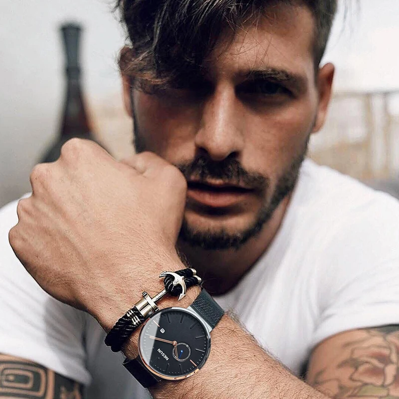 Switzerland Luxury Brand NESUN Japan Import Automatic Mechanical Men's Watches 50 M Waterproof Sapphire Mesh Band Clocks N9608