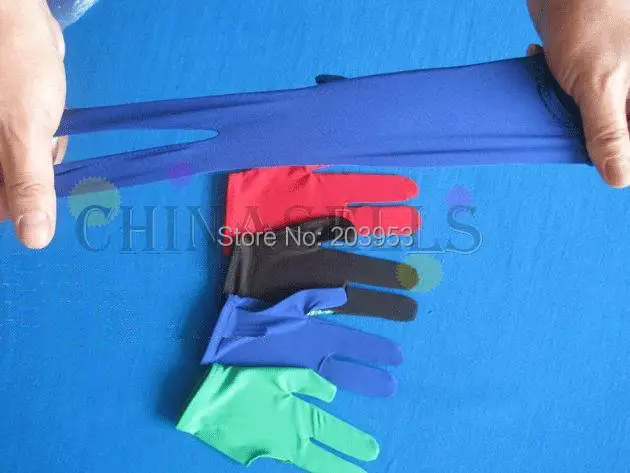 elasticity snooker pool billiards cue gloves billiard three finger glove 8 balls 9balls gloves