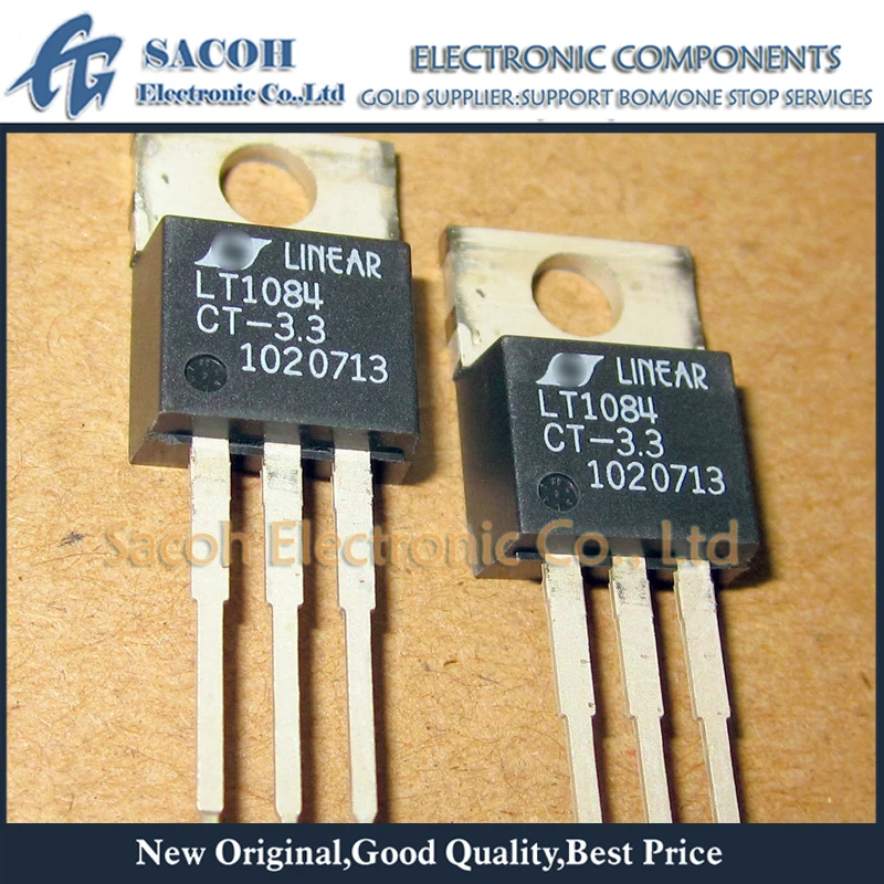 Refurbished Original 5Pcs/Lot LT1084CT-3.3 LT1084CT OR LT1084CT-5 OR LT1084CT-12 TO-220 5A 3.3V Regulator