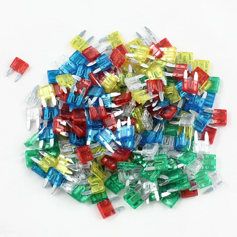 100Pcs Car Mini Fuse 5A 10A 15A 20A 25A 30A Mini blade Fuses Car Auto Truck Motorcycle Caravan Boat Fuse