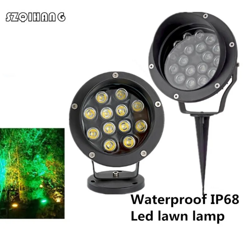 36W/18W/12W/6W/3W LED Landscape Lights Outdoor, Waterproof Decorative Spotlights Lawn Lamp With Ground Spike Garden lighting