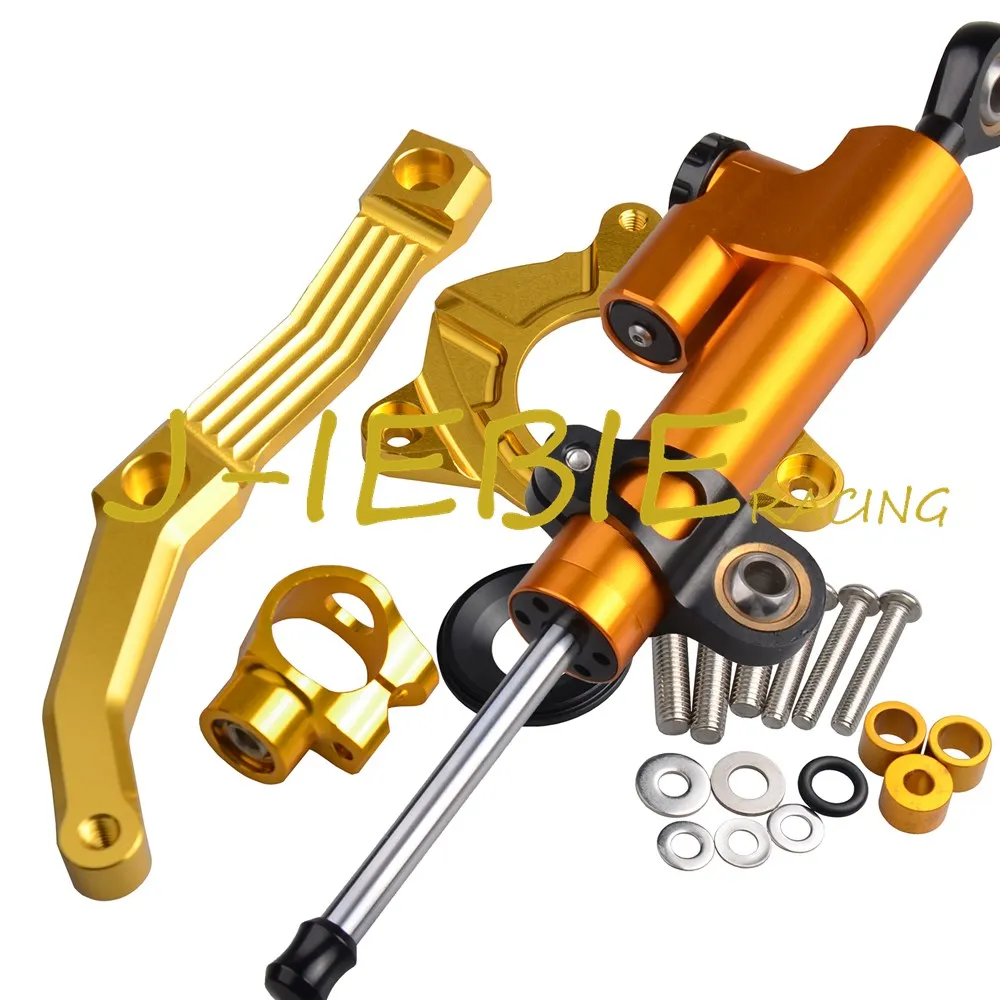 

CNC Steering Damper Stabilizer and Gold Bracket Mounting For Kawasaki Z1000 2010-2013 2011 2012