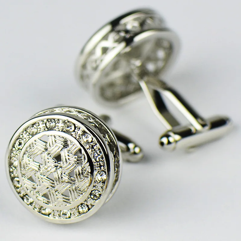 Jewelry shirt Fashion cufflink for mens Brand crystal Cuff link Luxury Wedding Button male High Quality Free Shipping