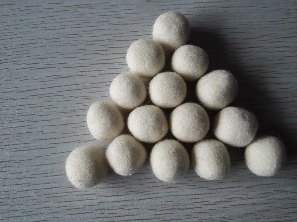 15PCS/LOT   20mm 100% sheep wool yarn dryer balls wholesale wedding decoration christmas curtain home wall decor carpet