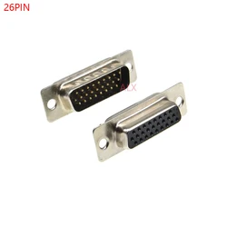 5pcs Hdd26 Db26 Male Female Connector Solder Type D-Sub 26pin Serial Port Adapter 26 Pin 26p Hdb26