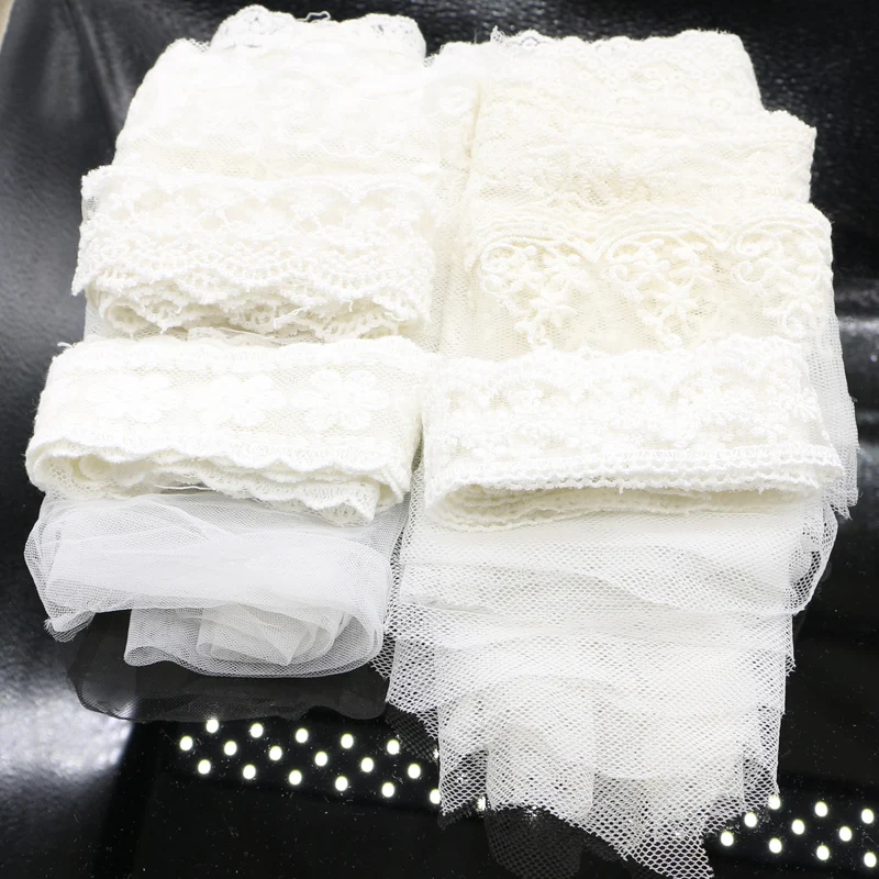 10 yards/lot Width 2-5cm Novelty DIY lace Fabric..White Water soluble lace /clothing materials lace DIY