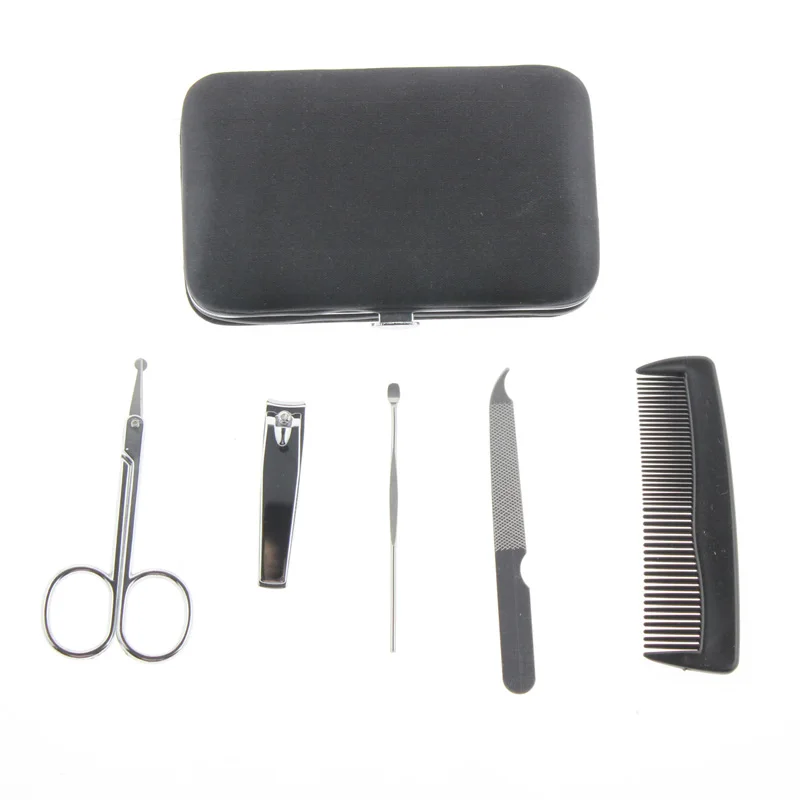 Men Women Gift Travel Professional Manicure Set Grooming Kit Include Nail Clipper File Scissor Hair Comb Ear Pick Cleaner