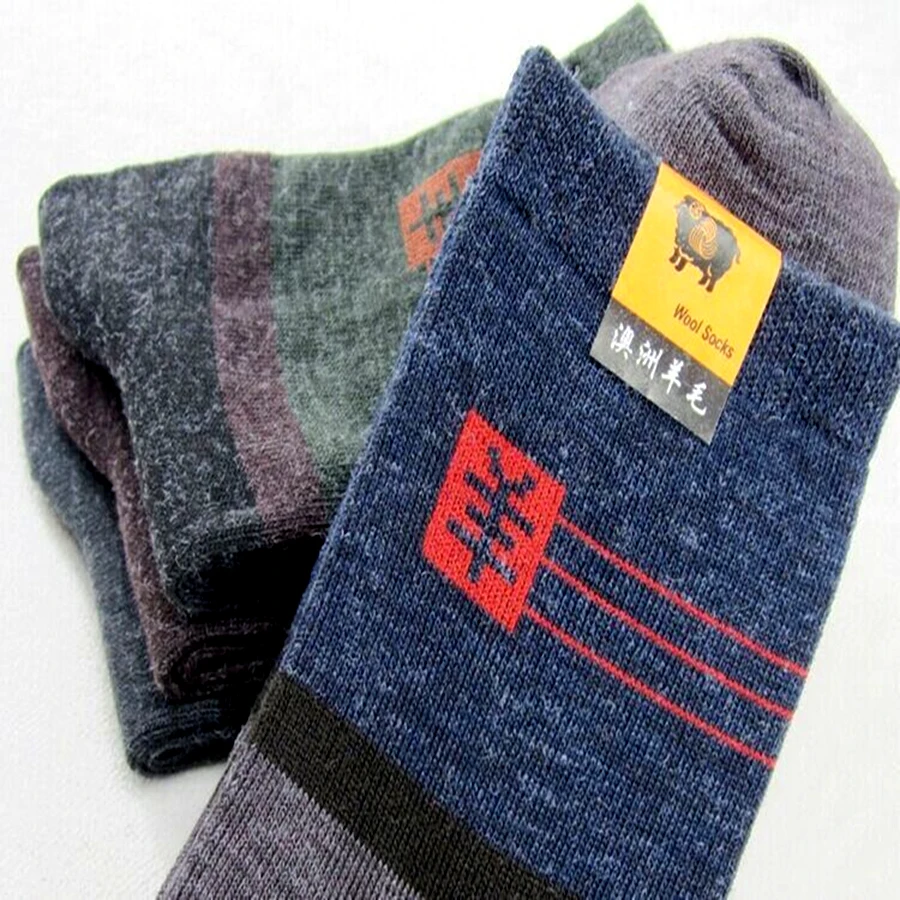 10 Pairs/Lot Winter Mens Sock Cotton Socksmith Male Wool Novelty Footwear Crew Socks