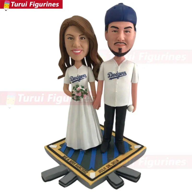 birthday bobblehead Wedding Cake Topper Groom Bride Personalized Wedding Cake Toppers Custom Bobble Head