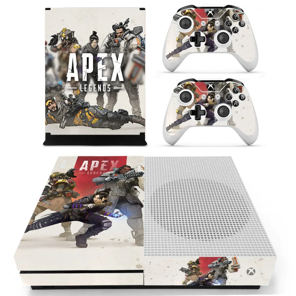 Jogo apex legends adesivo de pele decalque para microsoft xbox um s console e 2 controladores para xbox um fino adesivo de pele