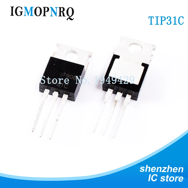 10PCS/lot TIP31C TIP31 TO-220 Bipolar transistor bipolar junction (BJT) NPN Epitaxial Sil