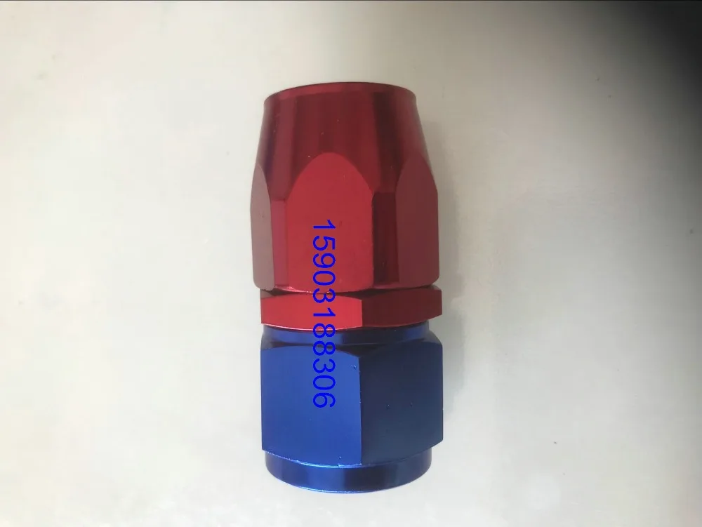 Raccordi universali per olio-alluminio-AN12-12-AN-Adattatore per estremità tubo flessibile con raccordo girevole per carburante dritto