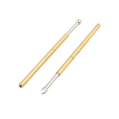 

10pcs P100-T2 1.36mm Dia 33.3mm Length Metal Spring Pressure Test Probe Needle