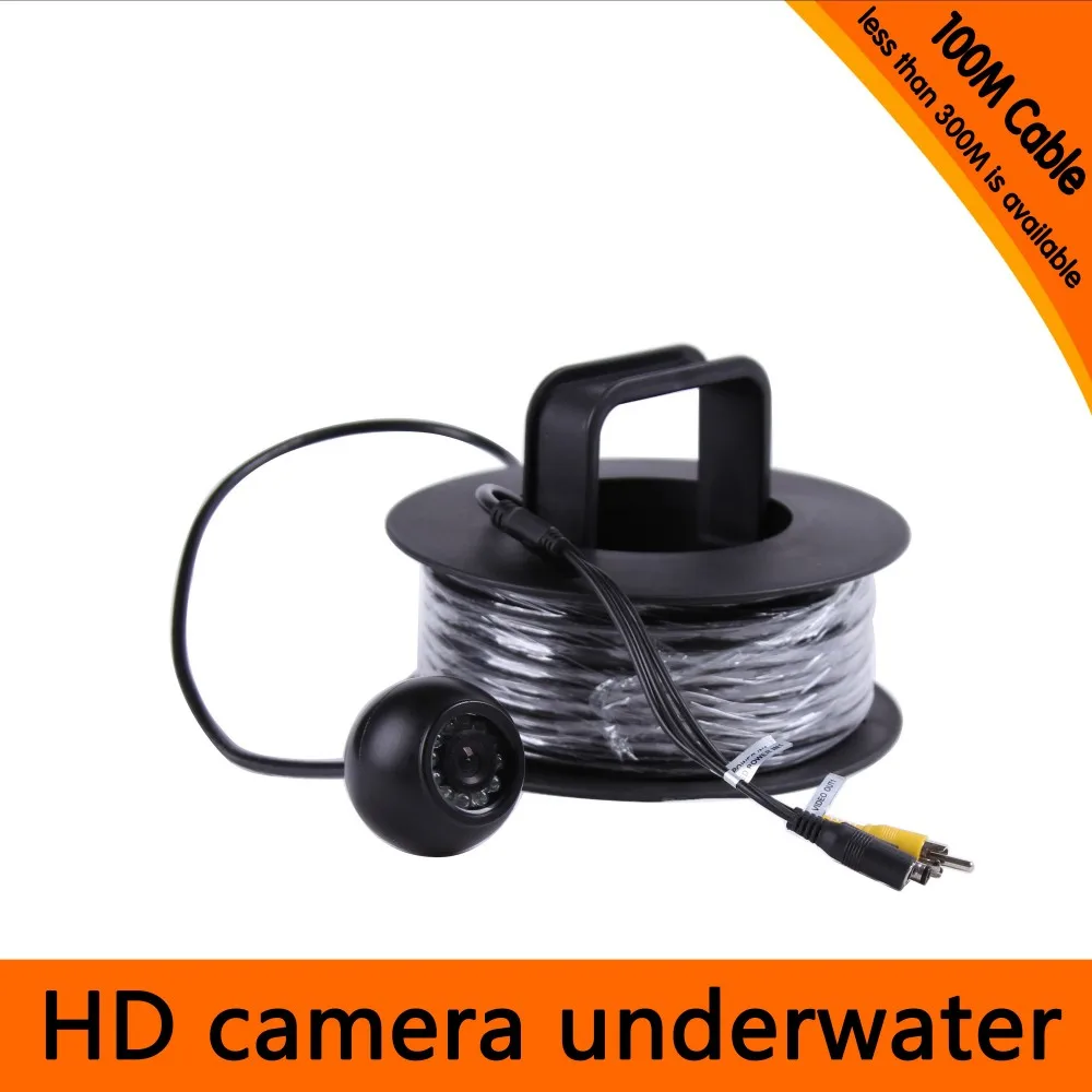 

100Meters Depth Underwater Camera with 12PCS white LEDS & Leds Adjustable for Fish Finder & Diving Camera