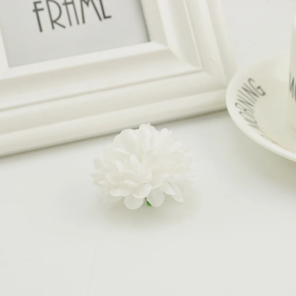 5CM 20 Stück Mehrschichtige Seiden-Chrysanthemenköpfe Künstliche Blumen Günstig für Heim- und Hochzeitsdekoration DIY Kranz Brautstrauß – Detail 15