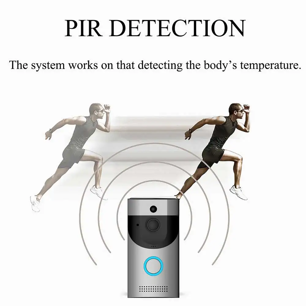 Aimitek B30 WIFI Doorbell Security IP Camera Waterproof Smart Video Door Chime 720P Wireless Intercom FIR Alarm IR Night Vision