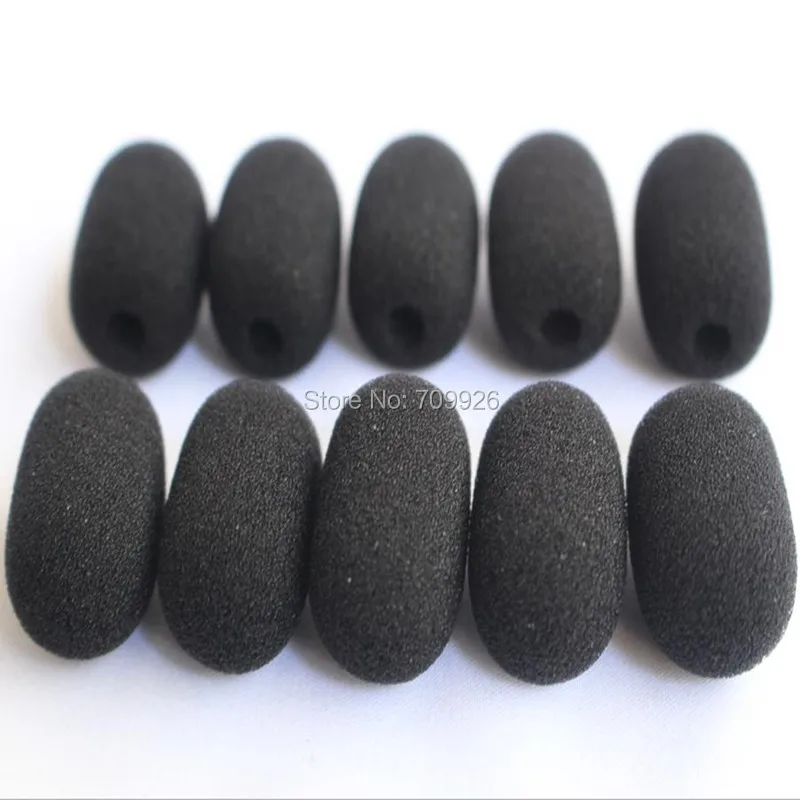 10 Uds. Parabrisas de espuma para micrófono, cubiertas de micrófono de repuesto para parabrisas de esponja, apertura de 5mm y longitud interior de 25mm
