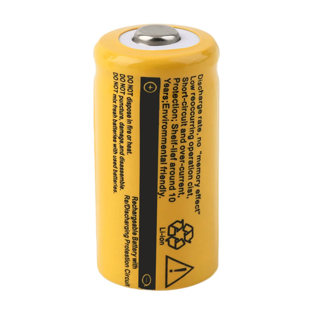 GTF 16340 2500mAh 3.7V akumulatory litowo-jonowe do latarki czołowej 3.7V 2500MAH 16340 baterie litowe