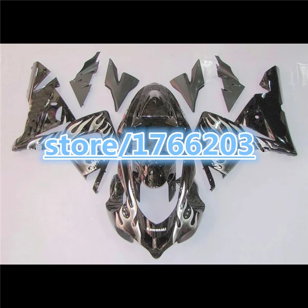 

ABS Fairing kit ZX-10R 10 R 2004 2005 FOR KAWASAKI NINJA ZX 10R 04 05 White flame black ZX10R 04-05 ABS fairing Ning