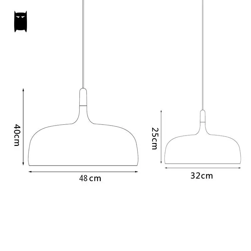 White Black Wood Aluminum Shade Pendant Light Cord Fixture Modern Nordic Korean Creative Hanging Lamp Dining Table Study Room image 5