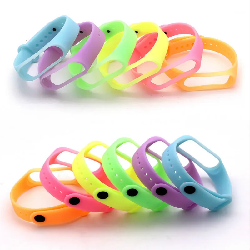 New Luminous Silicone Mi band 3 Strap pulsera adjustable Colorful wrist strap replacement for xiaomi mi 3 smart bracelets band