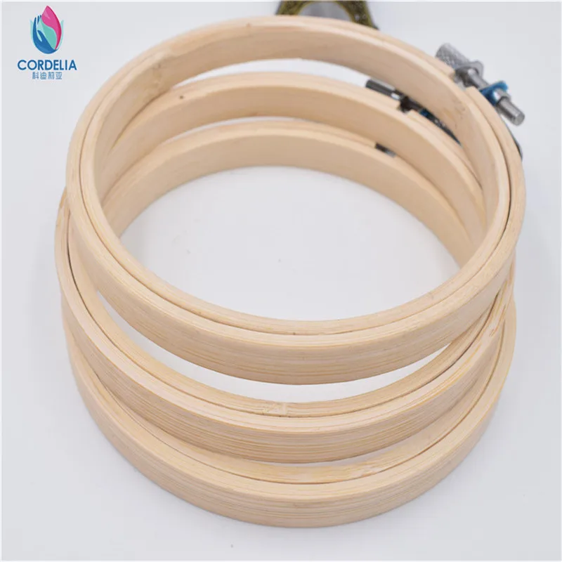 best selling zakka fashion wholesale price 10 pcs 10cm 4.2inch circular cross stitich hoops for ebmroidery bamboo frame as tools