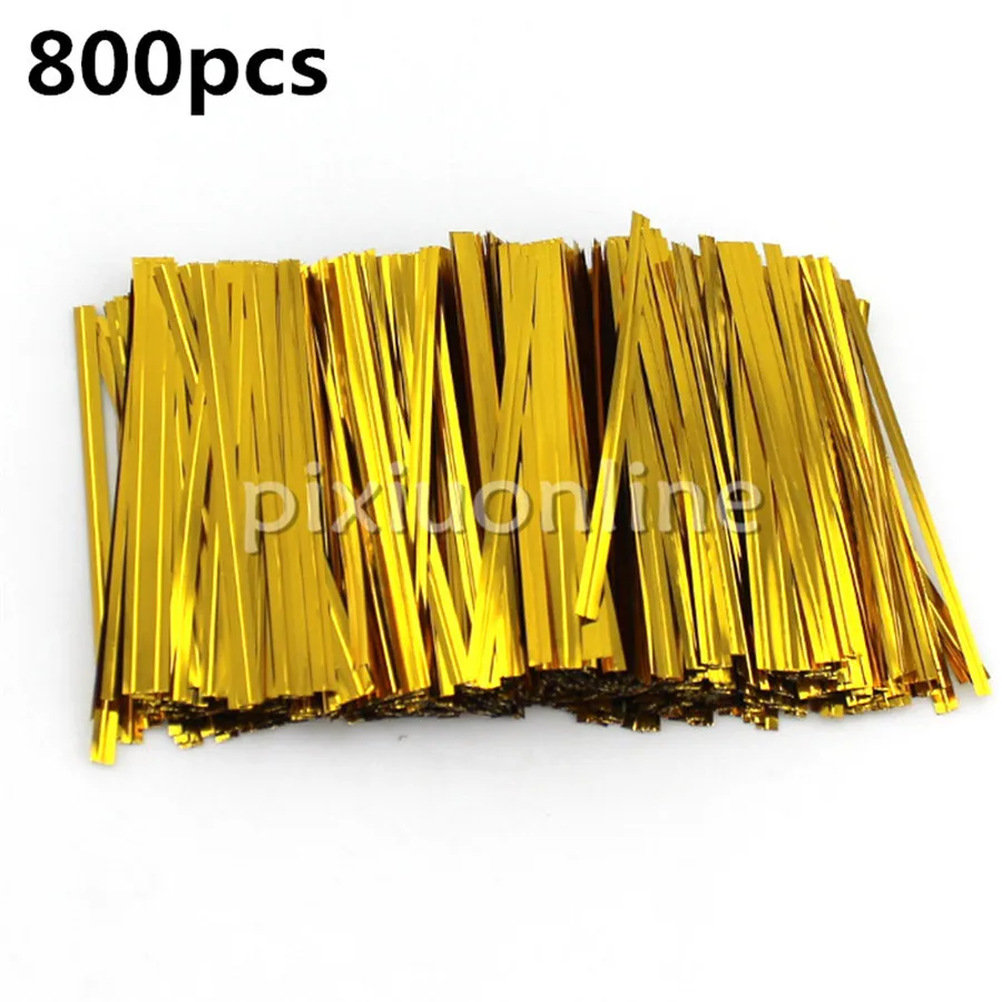 

About 800pcs/bag J624 8cm Golden Iron Wire Tie Brakey Use Free Shipping Russia