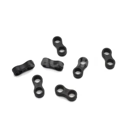 10pcs/pack Black Plastic Cord Lock 2 Holes Rope Connector Piece Stopper Toggle Slider Clip