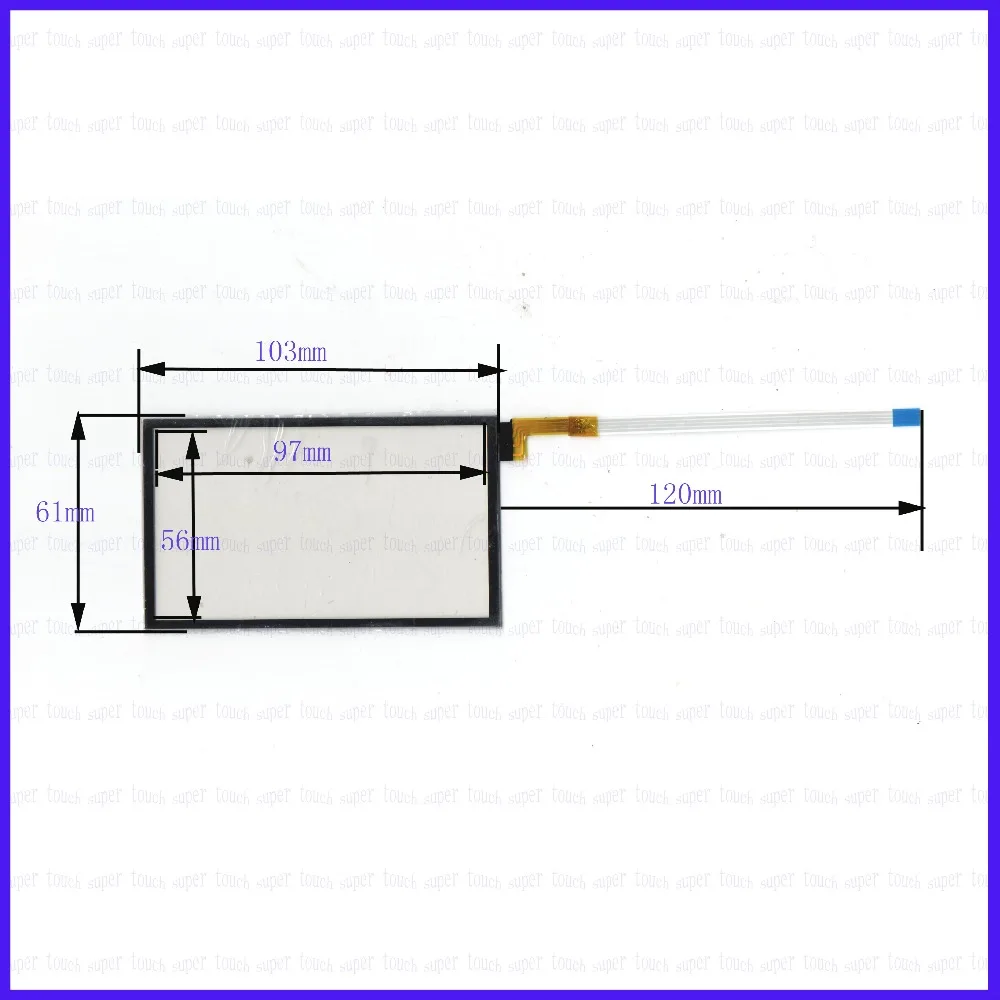 

ZhiYuSun 4.3Inch 103mm*61mm 4Wire Resistive TouchScreen Panel Digitizer 103*61 this is compatible