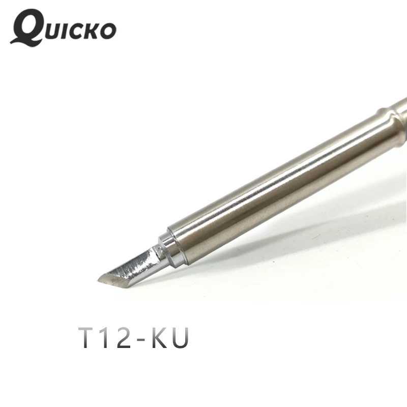 

QUICK T12 Electronic Soldering Tips T12-KU Series Iron Solder Tip Welding Tools for FX907/9501 Handle T12 station