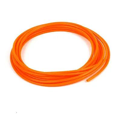 Orange 5 Meters 4mm OD 2.5mm ID 0.75mm Wall Thickness PU Air Hose Pipe