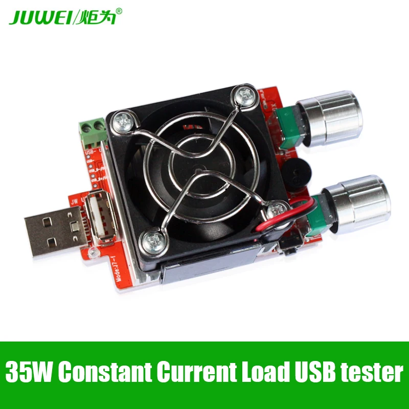 35w usb tester electronic load adjustable constant current aging resistor voltage capacity qualcomm qc2.0/3.0 battery voltmeter