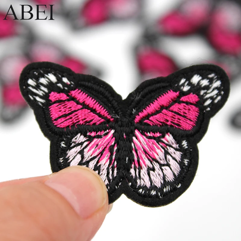 10pcs/lot Embroideried Butterfly Stickers Diy Dress Embellishment Garment Motif Badge Accessories Diy Appliques Clothes Patches