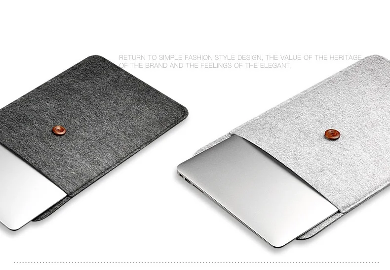 Woolen Felt Laptop Bag 11,12,15.4 Inch Sleeve Case For MacBook Air Pro Notebook Computer PC Xiaomi Dell For ipad 9.7 Tablet