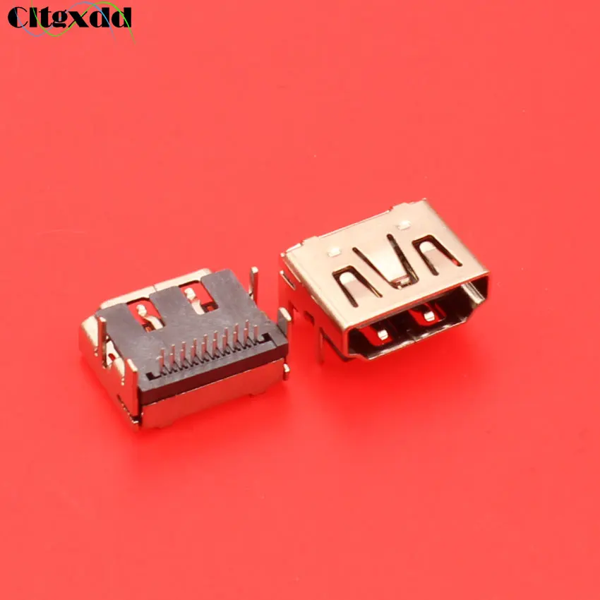 cltgxdd Copper HDMI Female Socket interface 90 degree two rows pin 19 PIN( 10pin+9pin ) HDMI Port repair replacement