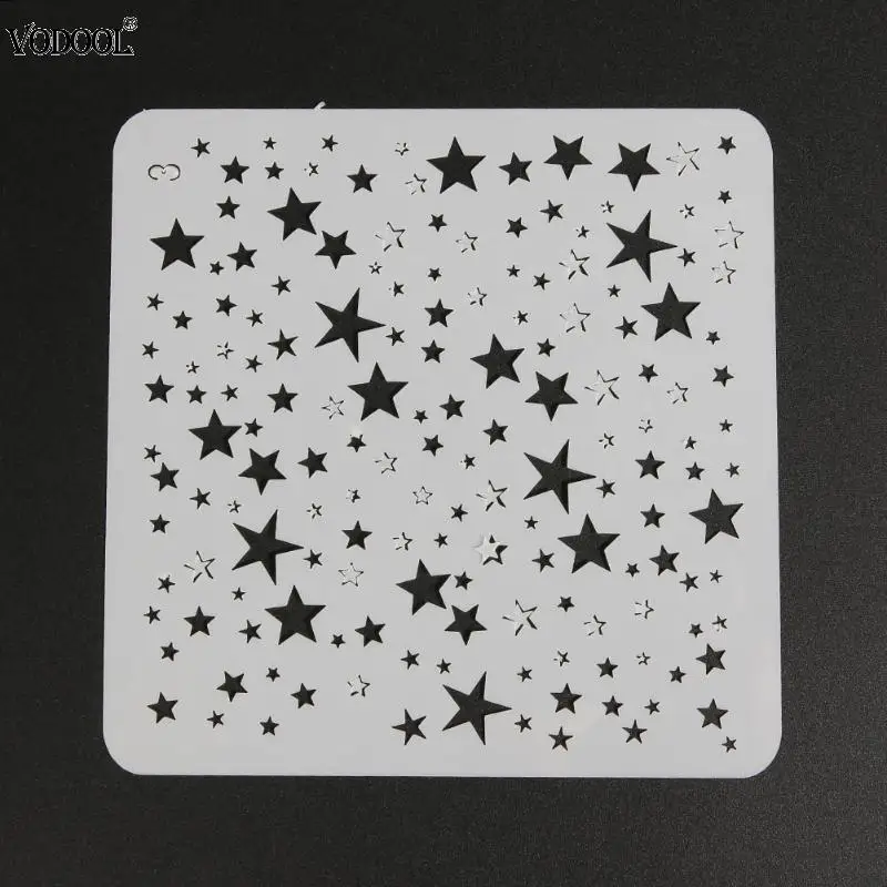 1pc 13*13 Gypsophila Stencils DIY home decoration drawing Laser cut template Wall Stencil Painting for Wood Tiles Fabric