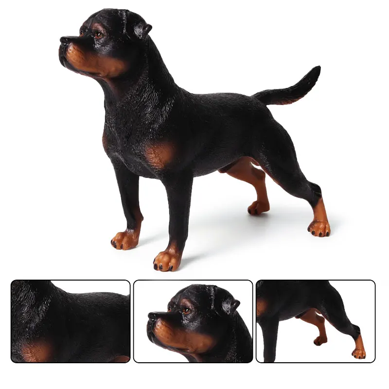 Oenux Lifelike Dog Animals Doberman Pinscher Rottweiler Dalmatian Guard Dog Action Figures Cute Pet Model Collection Toys Gift image 5