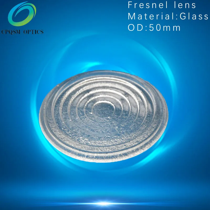 Fresnel lente de vidro plano convexo 50mm 150w, diâmetro para lâmpada e luz de led para palco de borosilicato material fresnel