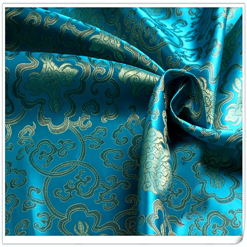 Honour Flowers style Brocade Fabric Damask Jacquard Apparel Costume Upholstery Furnishing Curtain DIY Clothing Material BY meter