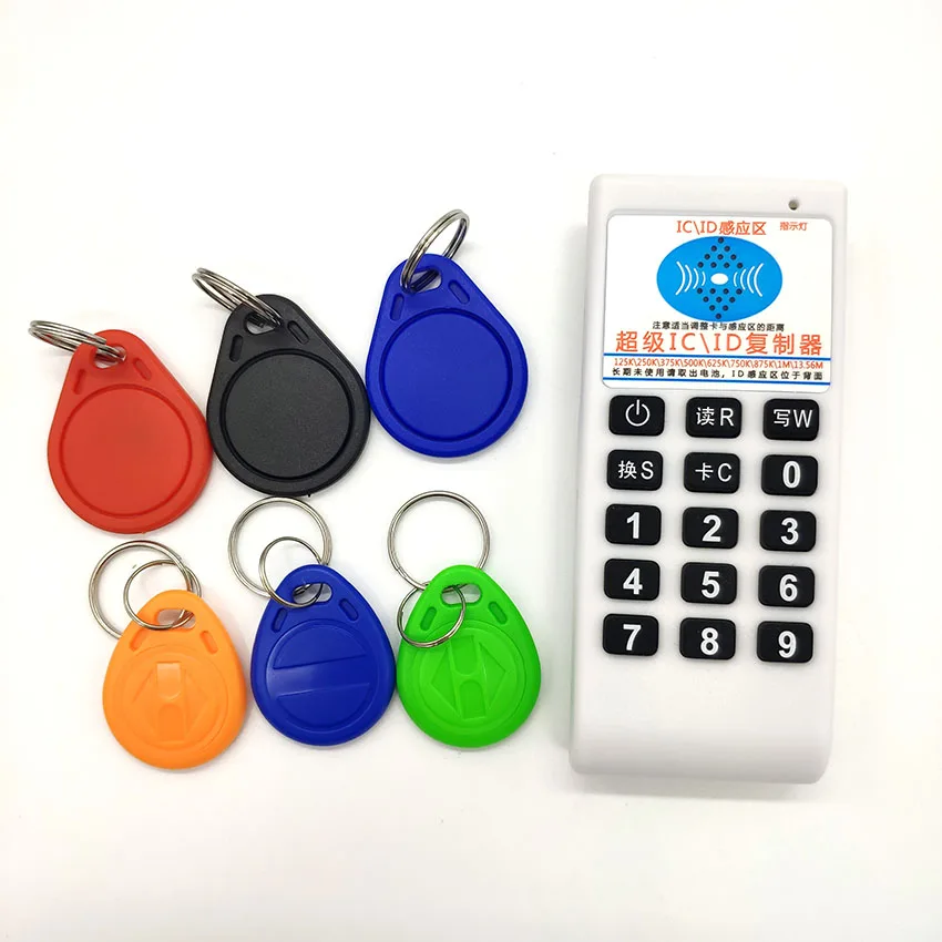 Handheld 125Khz 13.56MHZ RFID Card Tag Copier Duplicator Cloner Reader Writer Sales Package or 20pcs 125KHz T5577 Keys or 20pcs