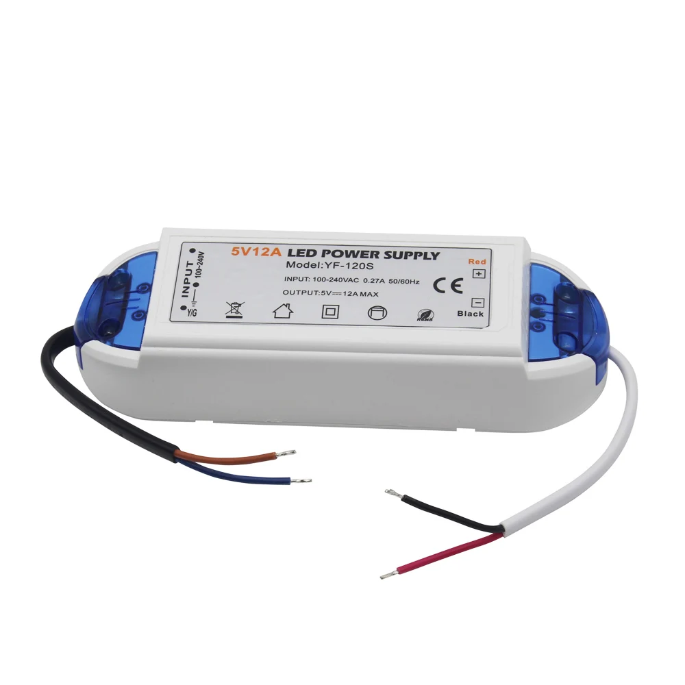 

5 В 12 В Источник питания для светодиодов 60 Вт 72 Вт 100 Вт 110 В 220 В переменного тока в 12 В постоянного тока 5-вольтовый адаптер для ленты Светодиодный драйвер Трансформатор освещения