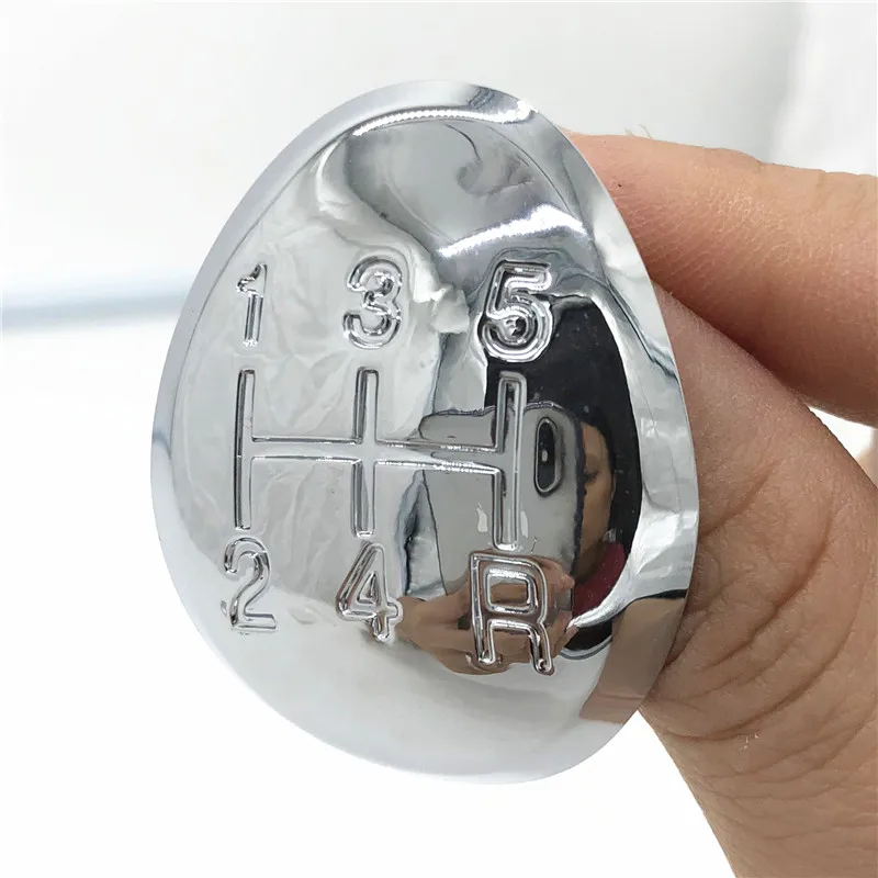 Chrome Car Styling Gear Stick Shift Knob Cap Emblem Badge Cover For Mazda 3 5 6 XEDOS CA Premacy 323 626 GE Premacy CP MPV LW
