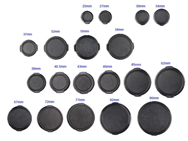 Camera Lens Cap Protection Cover 25mm 27mm 30mm 34mm + Anti-lost Rope Snap On Protector for Canon Nikon Sony Olympus Accessories
