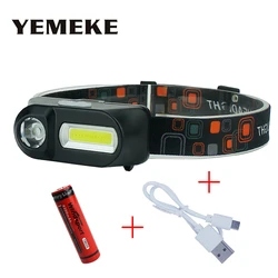 USB Rechargeable LED Headlamp Headlight Flashlight Head Torch Portable LED Head Lamp Outdoor 3 Mode Work Light For Night Fishing
