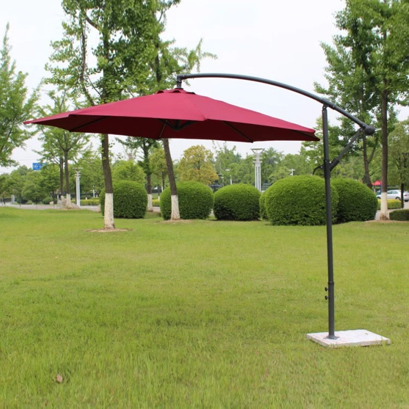 2.7 meter steel advertising umbrella banana hanging sun shading garden parasol outdoor Cabana Shelter 8 bones ( no stone base )