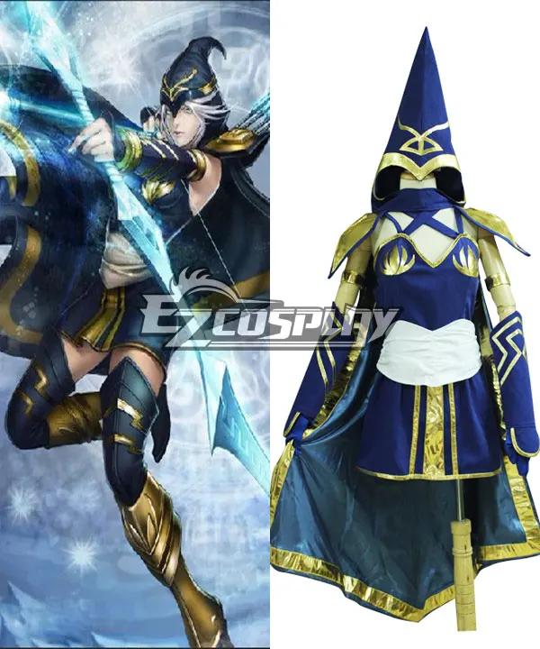 LOL Classic Ashe The Frost Archer Cosplay Costume E001