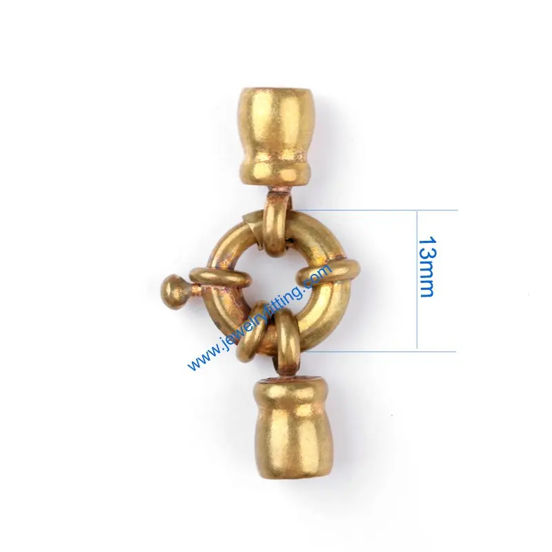 jewelry findings Spring Ring Clasp with 2 end cap connectors for bracelets  shipping free 300pcs